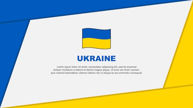 Ukraine Flag Abstract Background Design Template Ukraine Independence Day Banner Cartoon Vector Illustration Ukraine Cartoon