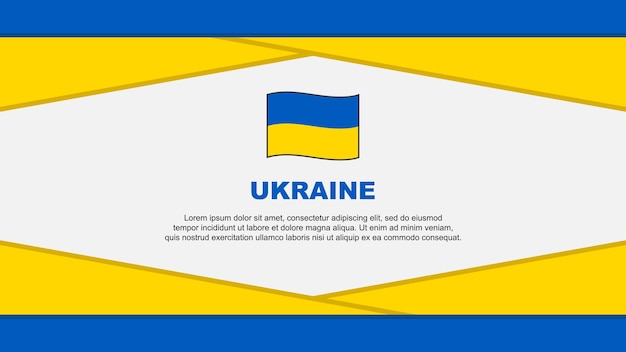 Ukraine Flag Abstract Background Design Template Ukraine Independence Day Banner Cartoon Vector Illustration Ukraine Vector