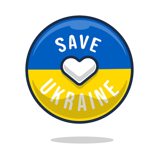 ukraine flag cartoon vector illustration design peace for ukraine