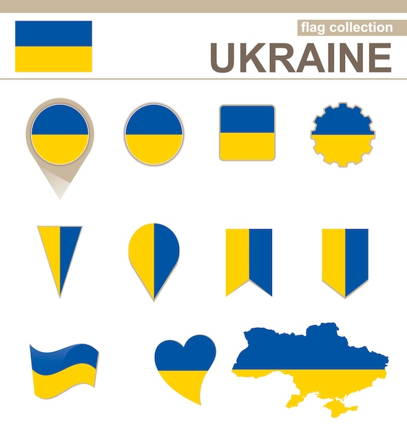 Ukraine Flag Collection, 12 versions