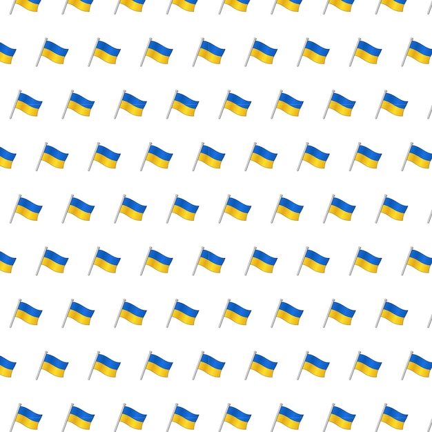 Ukraine Flag Pattern on white Background design