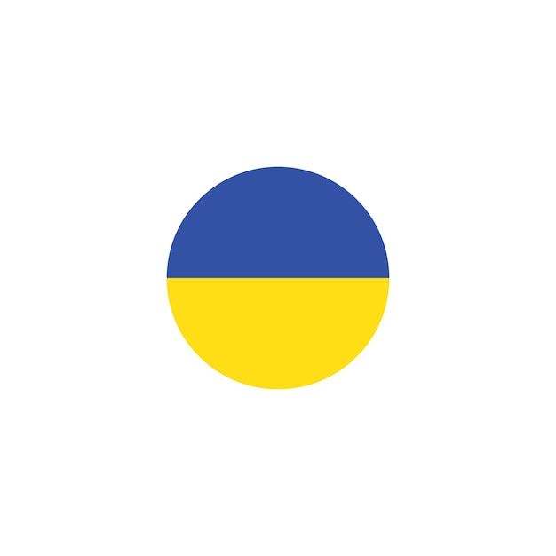 Ukraine flag vector icon illustration design template