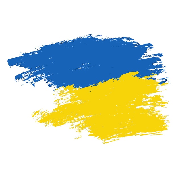 Ukraine flag Vector illustration isolated on white background Symbol of Ukraine