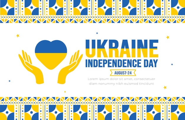 Ukraine Independence Day background template Holiday concept background banner placard card