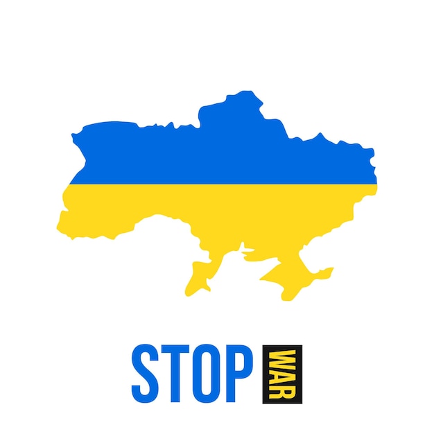 Ukraine war typography social media post