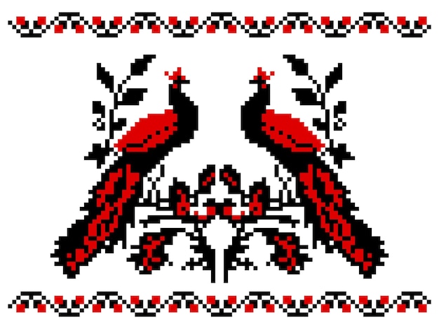 Ukrainian embroidery ornament