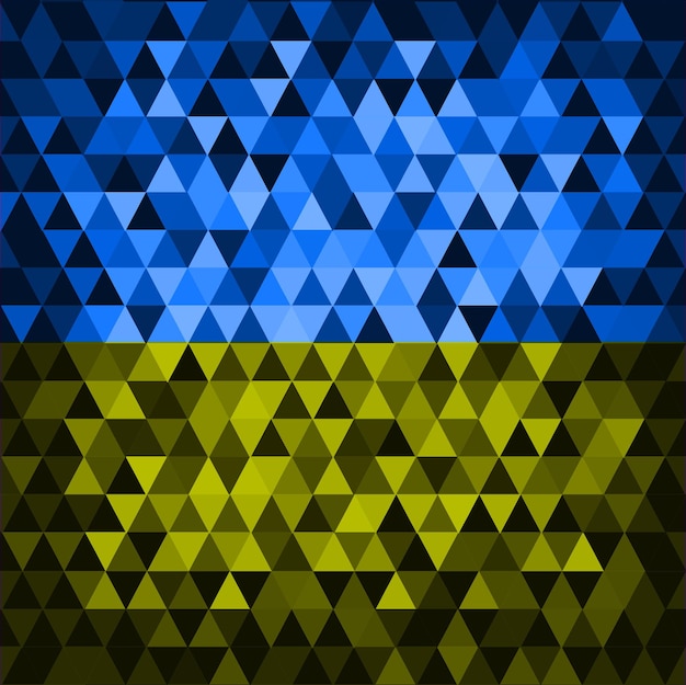 Ukrainian flag color . Abstract light background geometric background  vector illustration