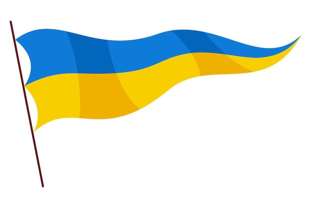 Ukrainian flag Ukraine flag on white background National flags waving symbols Banner design elements