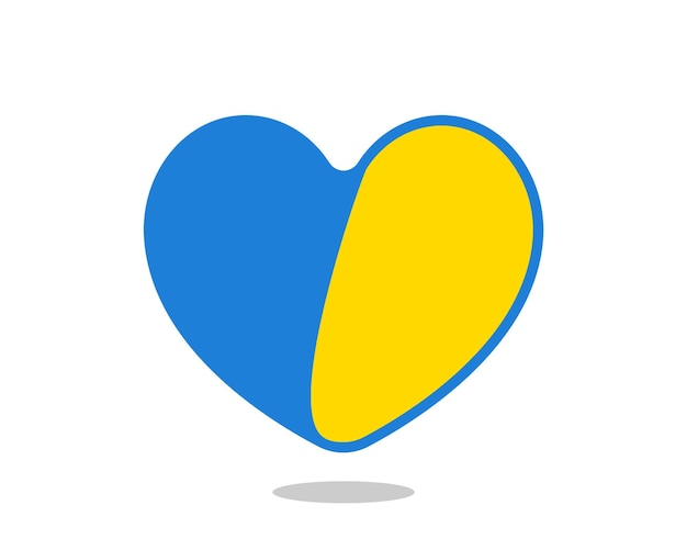 Ukrainian heart in blueyellow colors of the flag of Ukraine Symbol of freedom and democracy