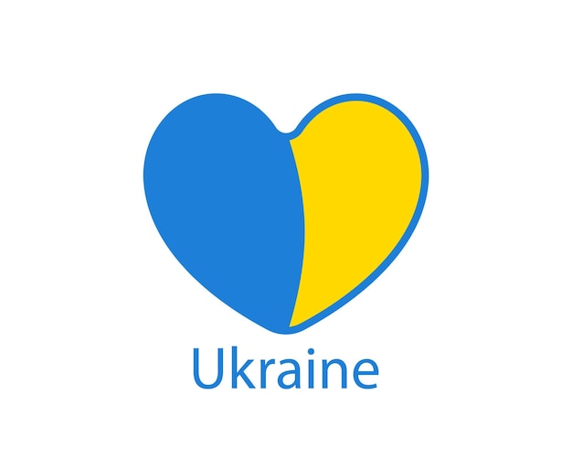 Ukrainian heart in blueyellow colors of the flag of Ukraine Symbol of freedom and democracy