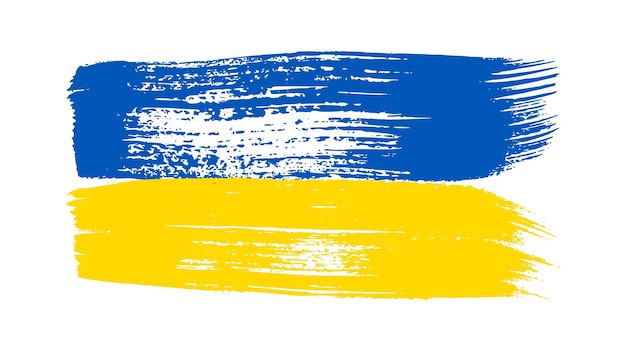 Ukrainian national flag in grunge style