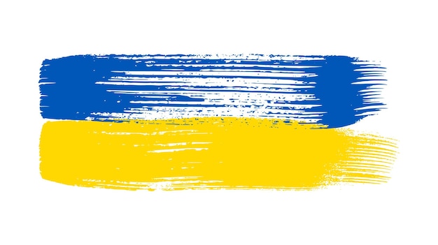 Ukrainian national flag in grunge style