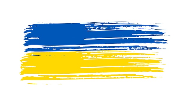 Ukrainian national flag in grunge style