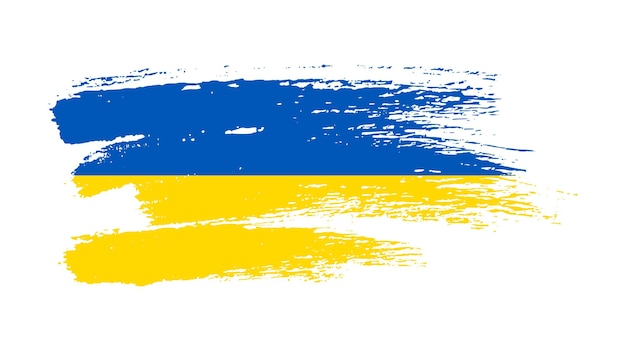 Ukrainian national flag in grunge style