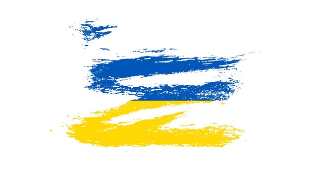 Ukrainian national flag in grunge style