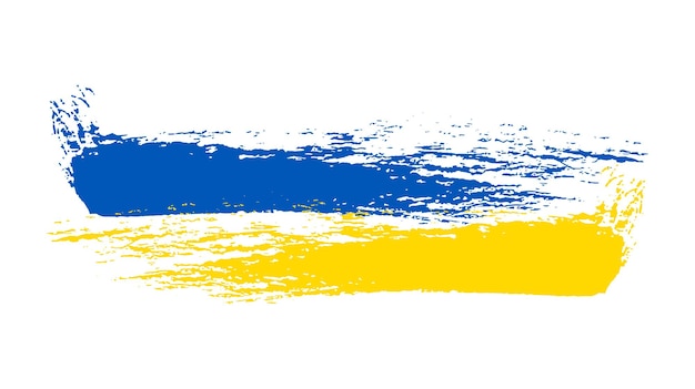 Ukrainian national flag in grunge style