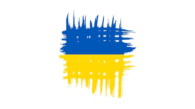 Ukrainian national flag in grunge style