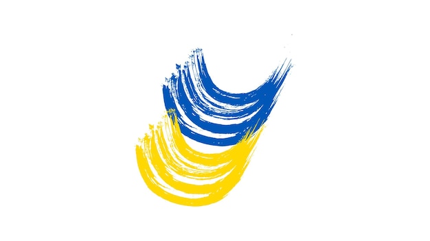 Ukrainian national flag in grunge style