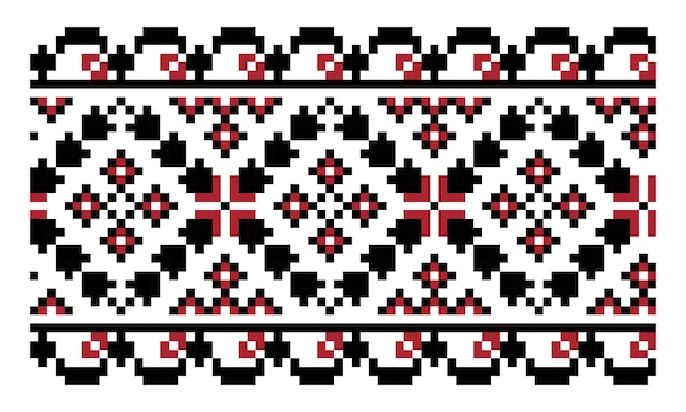 Ukrainian ornament in ethnic style Embroidered shirt Vector illustration