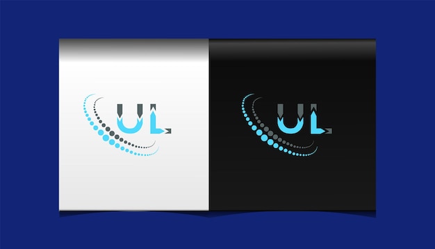 Vector ul initial modern logo design vector icon template