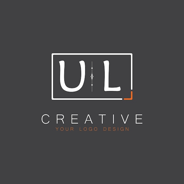 UL initial monogram logo for Creative with square style design