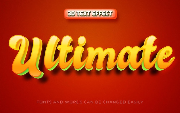 Ultimate 3d editable text effect style