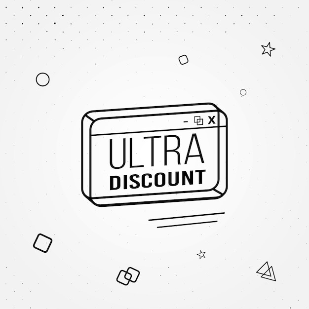 Ultra discount web tab design template, modern design with curves