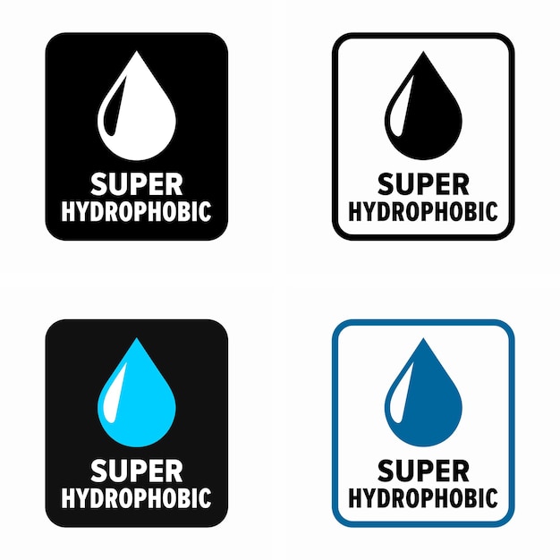 Ultra and super hydrophobic repelling water surface