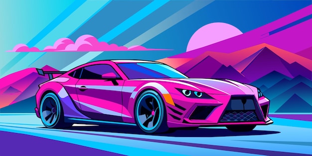 ultramodern car vector illustration