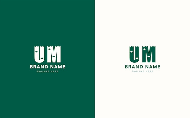 UM letters vector logo design