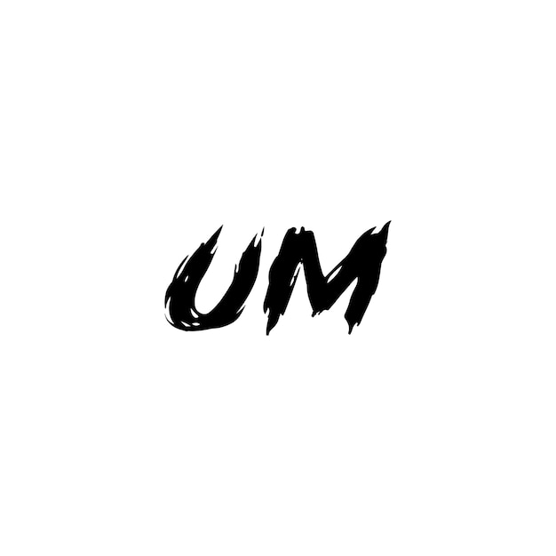 UM monogram logo design letter text name symbol monochrome logotype alphabet character simple logo