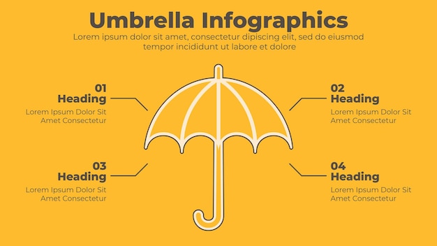 Umbrella business infographic presentation template