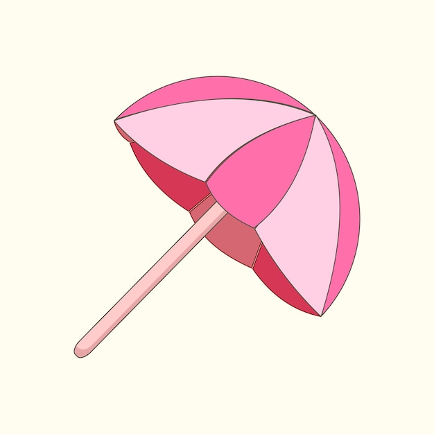 umbrella flat design vector for summer season