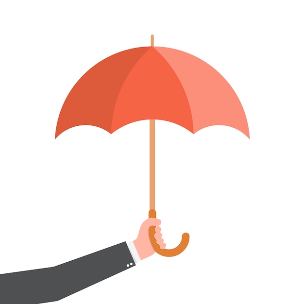 Umbrella in the hand Vector illustration