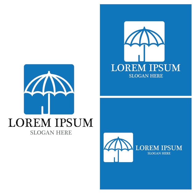 Umbrella icon and symbol vector template