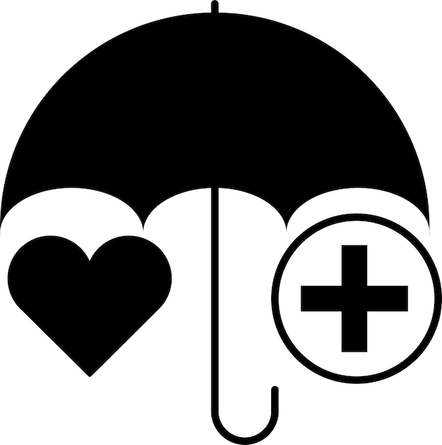 Umbrella and insurance vector icon.