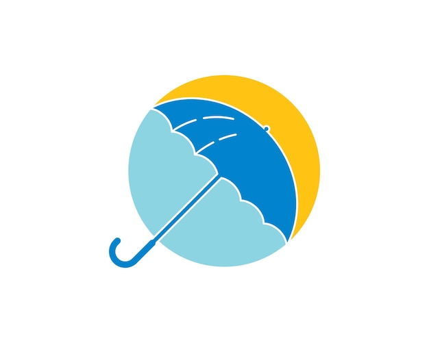 Umbrella logo icon vector illustration