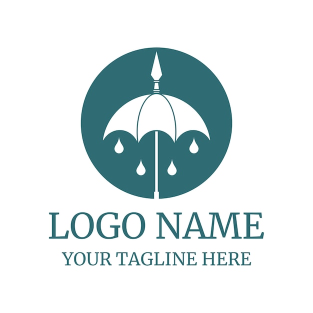 Vector umbrella logo vector illustration design icon logo