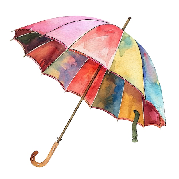 umbrella vector illustration in watercolour style