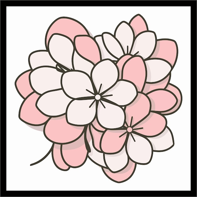 Ume japanese plum color vector illustration