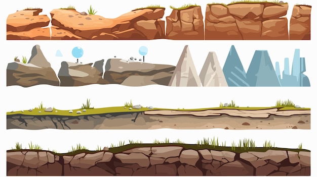 Underground Layers and Sections Beneath Surface Detailed Exploration and Discovery Concept