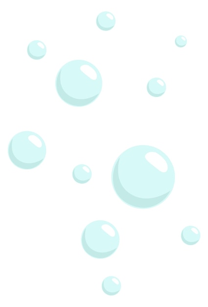 Underwater air balls Cartoon water bubbles icon