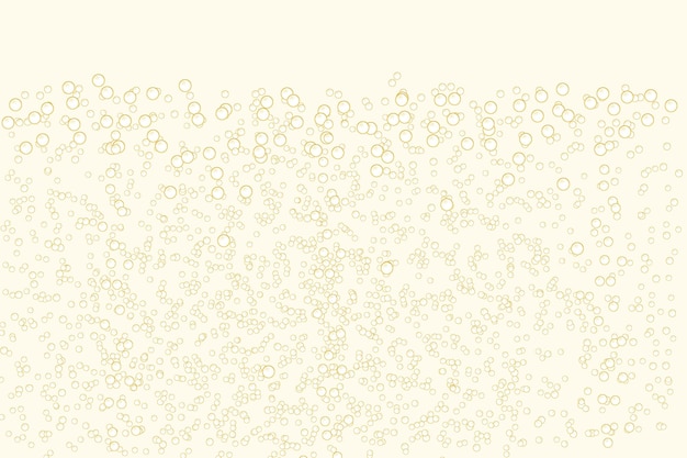 Underwater fizzing air bubbles flow in water on white background