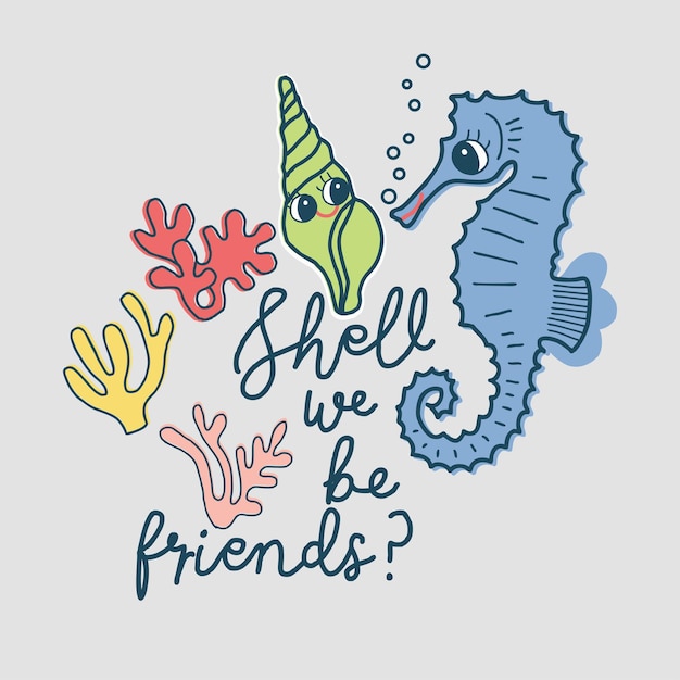 UNDERWATER, NAUTICAL  AND SEA DOODLE GRAPHIC FOR GIRLS  AND TEENS