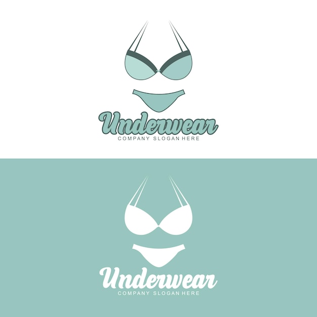 Underwear Logo Women's Bra Vector Women's Fashion Design