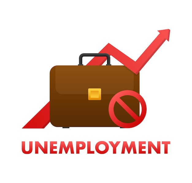 Unemployment icon Unemployed protection Vector stock illustration