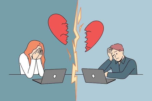 Unhappy couple end online relationships