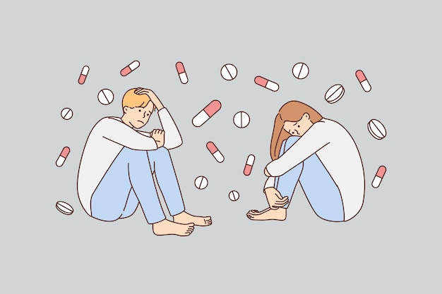 Unhappy people suffer from medication dependence