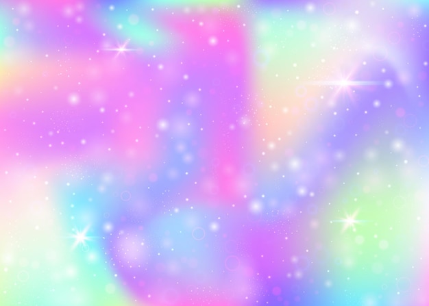 Unicorn background with rainbow mesh