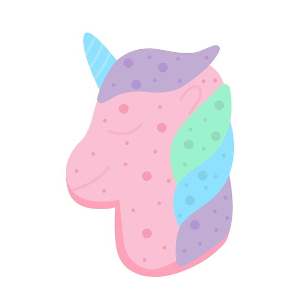 Unicorn bath bomb for home spa vector illustration